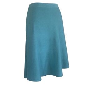 ROMEO & JULIET COUTURE knit skirt, turquoise, pull-on, flared unlined. S